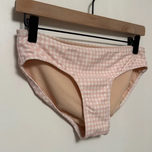 ALBION Fit Pink White Checkered Cheek
Hipster Bikini Swimsuit Bottoms Size S - Picture 4 of 5